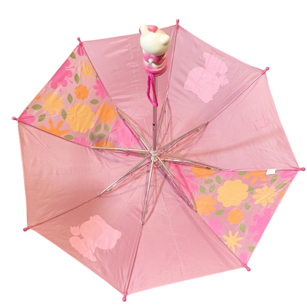 Hello Kitty Umbrella Pink Logo Sanrio 2007 Women's Accessory - Picture 5 of 11